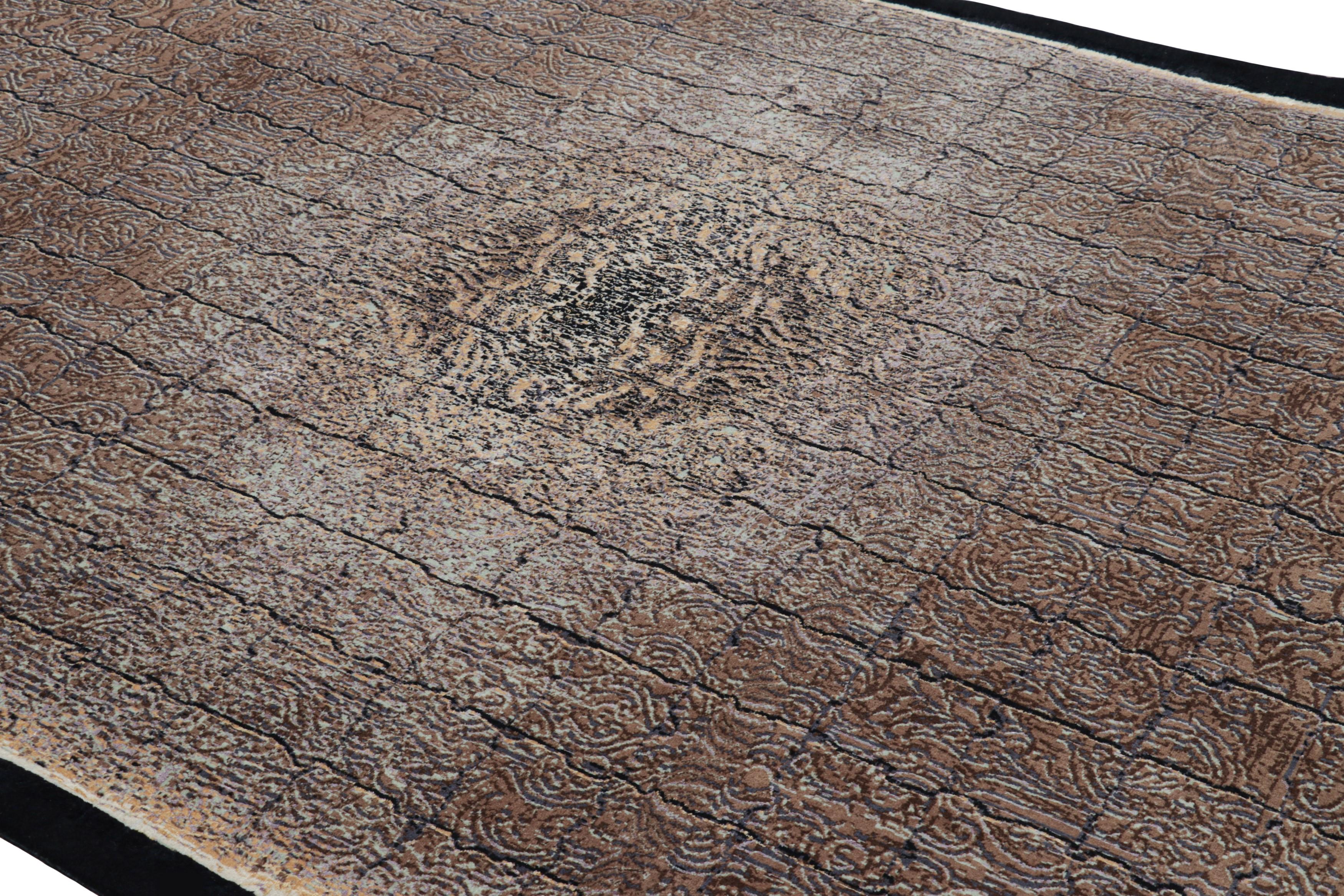 Questo tappeto 7x10 in lana annodata a mano rappresenta una nuova e audace linea della Modern Classics Collection di Rug & Kilim, una serie di tappeti contemporanei realizzati da uno degli atelier e dei designer più talentuosi dell'artigianato