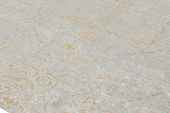 Rug & Kilim’s Contemporary Rug In Gray And Orange Abstract Patterns “Naroon”