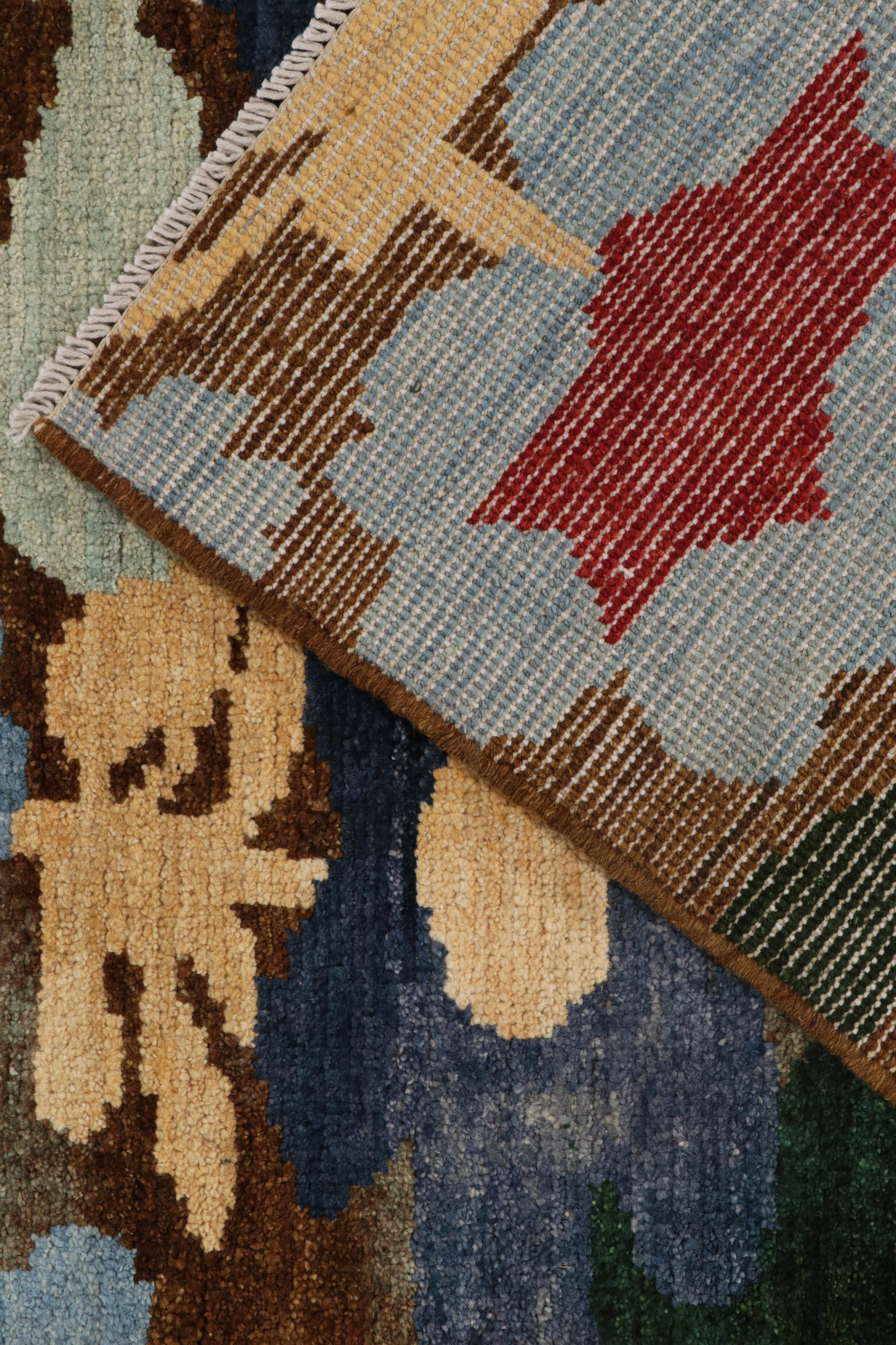 Rug & Kilim's Contemporary Teppich in Multicolor mit Blumenmuster im Zustand „Neu“ im Angebot in Long Island City, NY