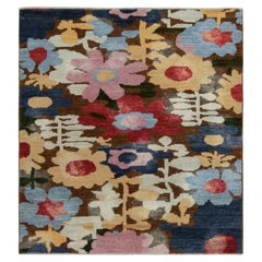 Tapis contemporain Kilims &amp;amp;amp;amp; Kilims à motifs floraux multicolores