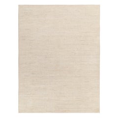 Rug & Kilim's Contemporary Teppich in Off-White, Beige Geometrisches Hoch-Tief-Muster