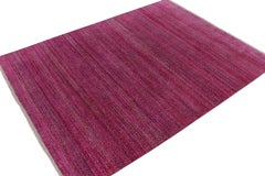 Teppich & Kilims Zeitgenössischer Teppich in Rosa und Rot mit Streifen