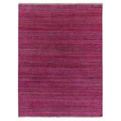 Tapis contemporain Kilims & Kilims à rayures roses et rouges