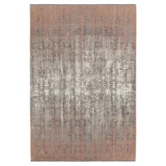 Rug & Kilim’s Contemporary Rug in Pink & Gray Abstract Pattern