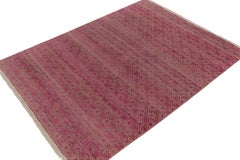 Rug & Kilim’s Contemporary rug in Pink High-and-Low Lattice Pattern