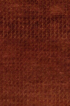 Tapis contemporain de Rug & Kilim à rayures rouges, brunes et orange