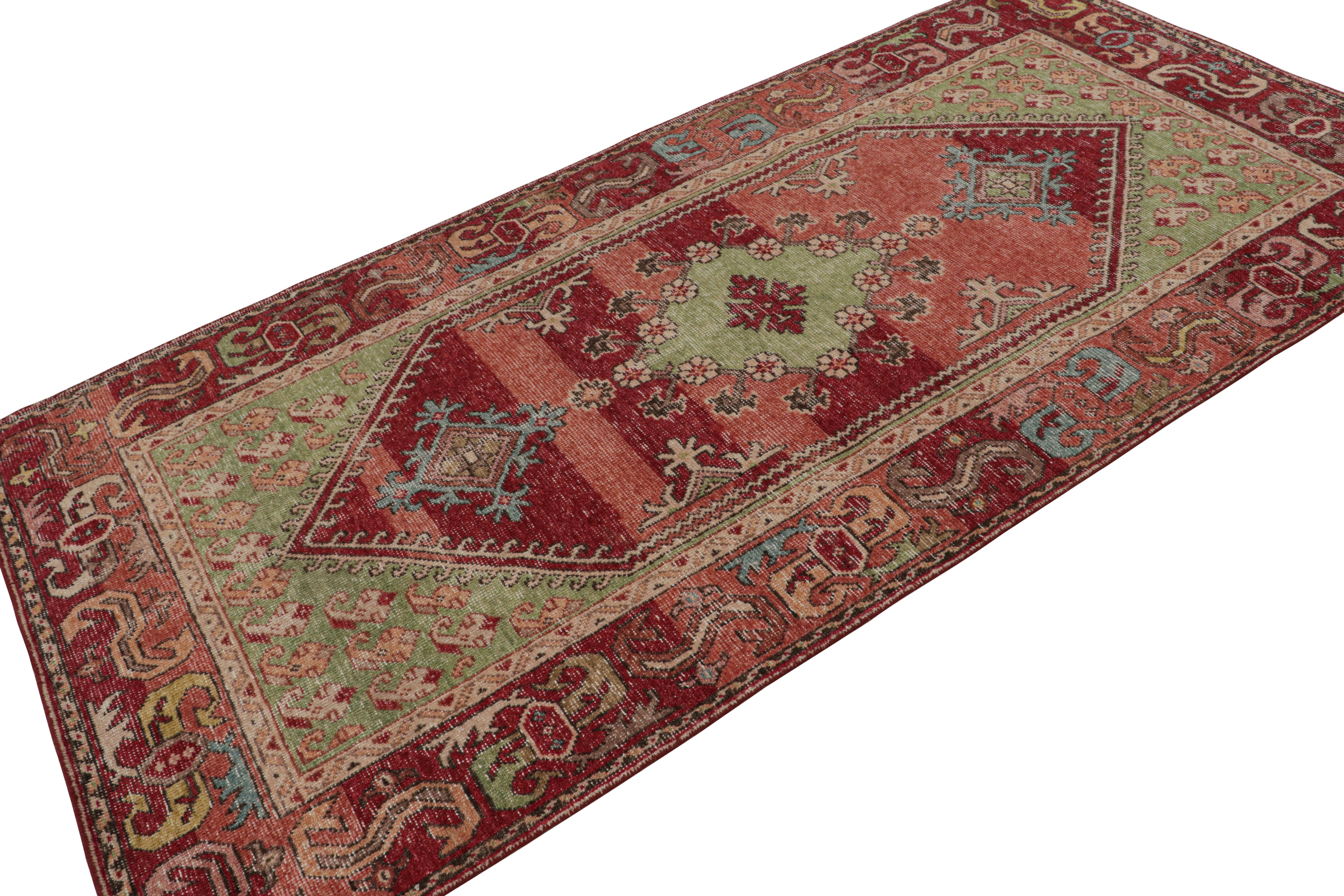 Hand-knotted in wool, this 4x8 contemporary rug as inspired by antique Oriental rugs and particularly Turkish tribal sensibilities, is a new addition to the Homage collection. 

On the Design: 

Hand knotted in wool, this piece enjoys burgundy and