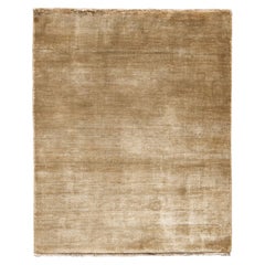 Rug & Kilim's Contemporary Teppich in Solid Beige Brown Open Field