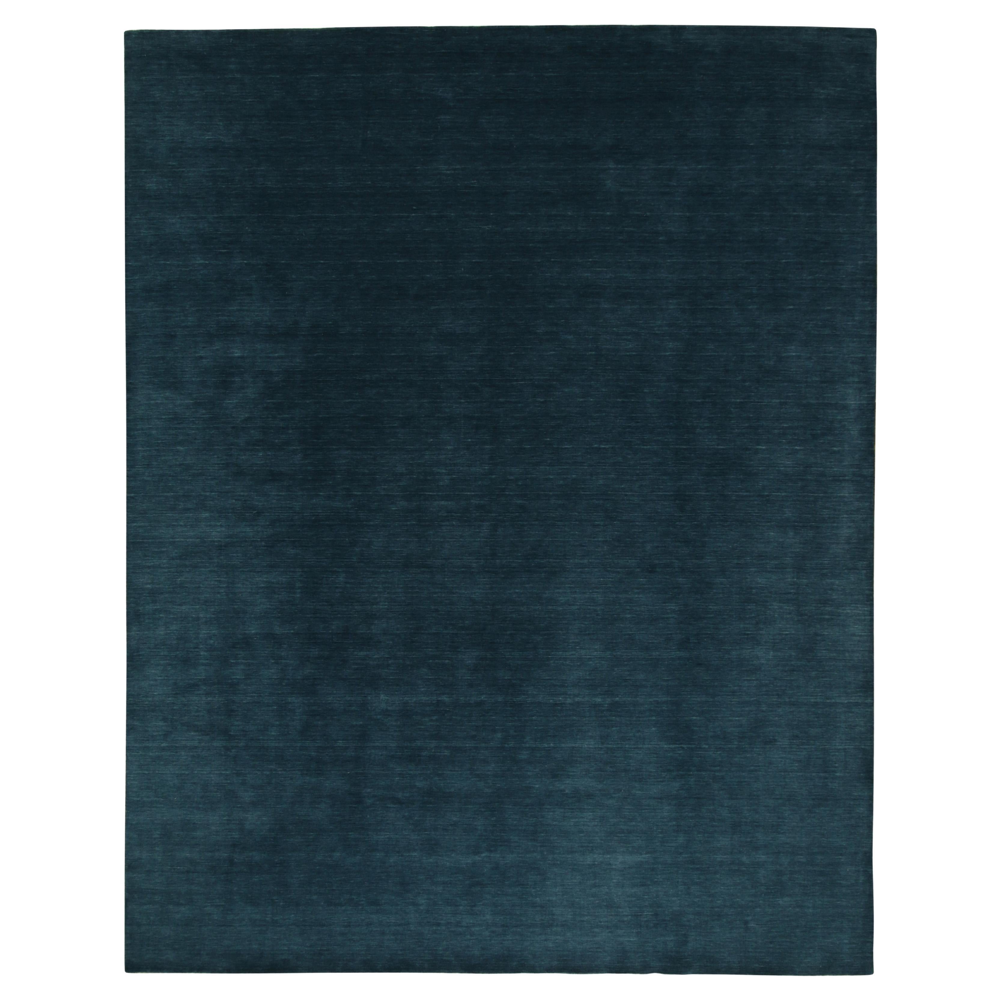 Rug & Kilim’s Contemporary Rug in Solid Blue