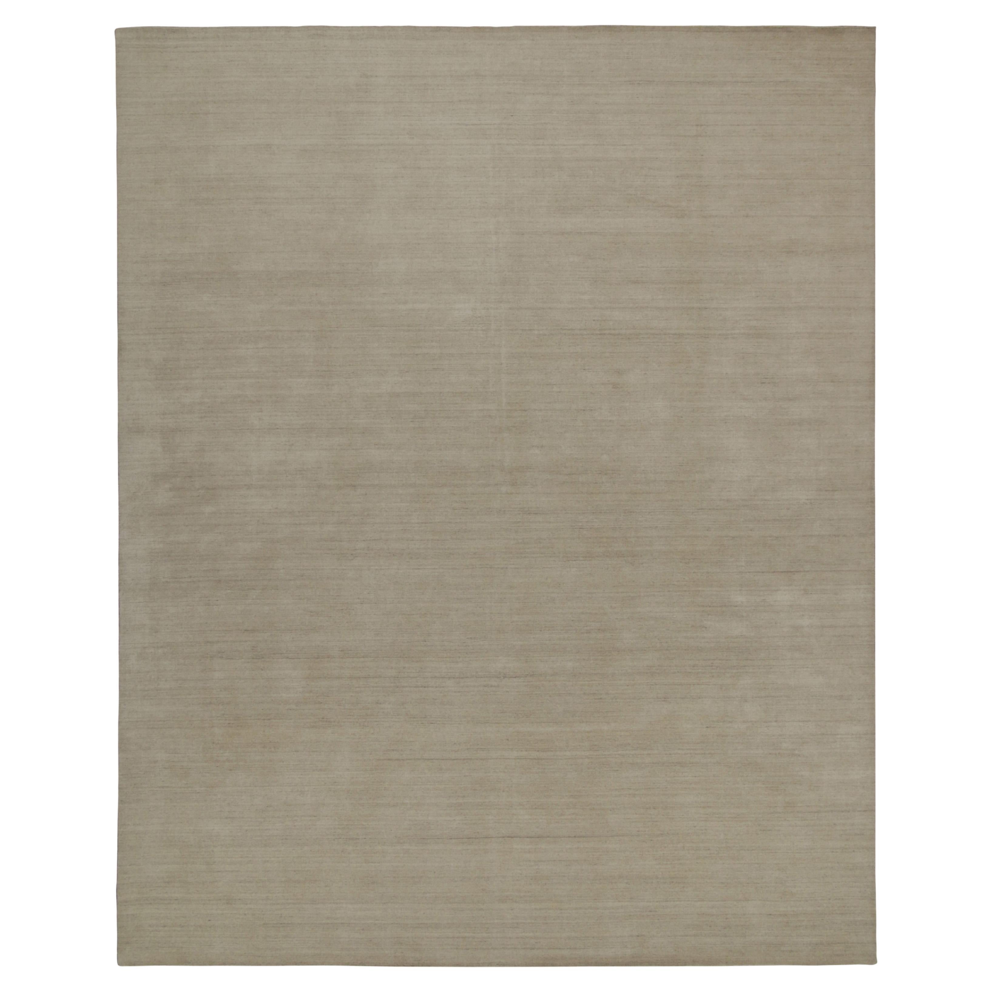 Rug and Kilim’s Contemporary Rug in Solid Black and Dark Gray