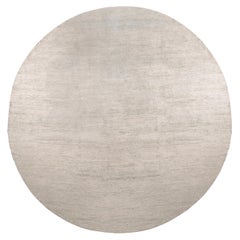 Rug & Kilim: Texture of Color - Tappeto a cerchio personalizzato in tinta unita grigio
