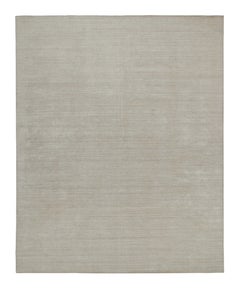 Rug & Kilim’s Contemporary Rug in Solid Grey and Beige Tones
