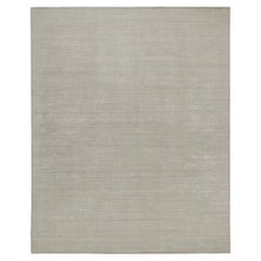 Rug & Kilim’s Contemporary Rug in Solid Grey and Beige Tones
