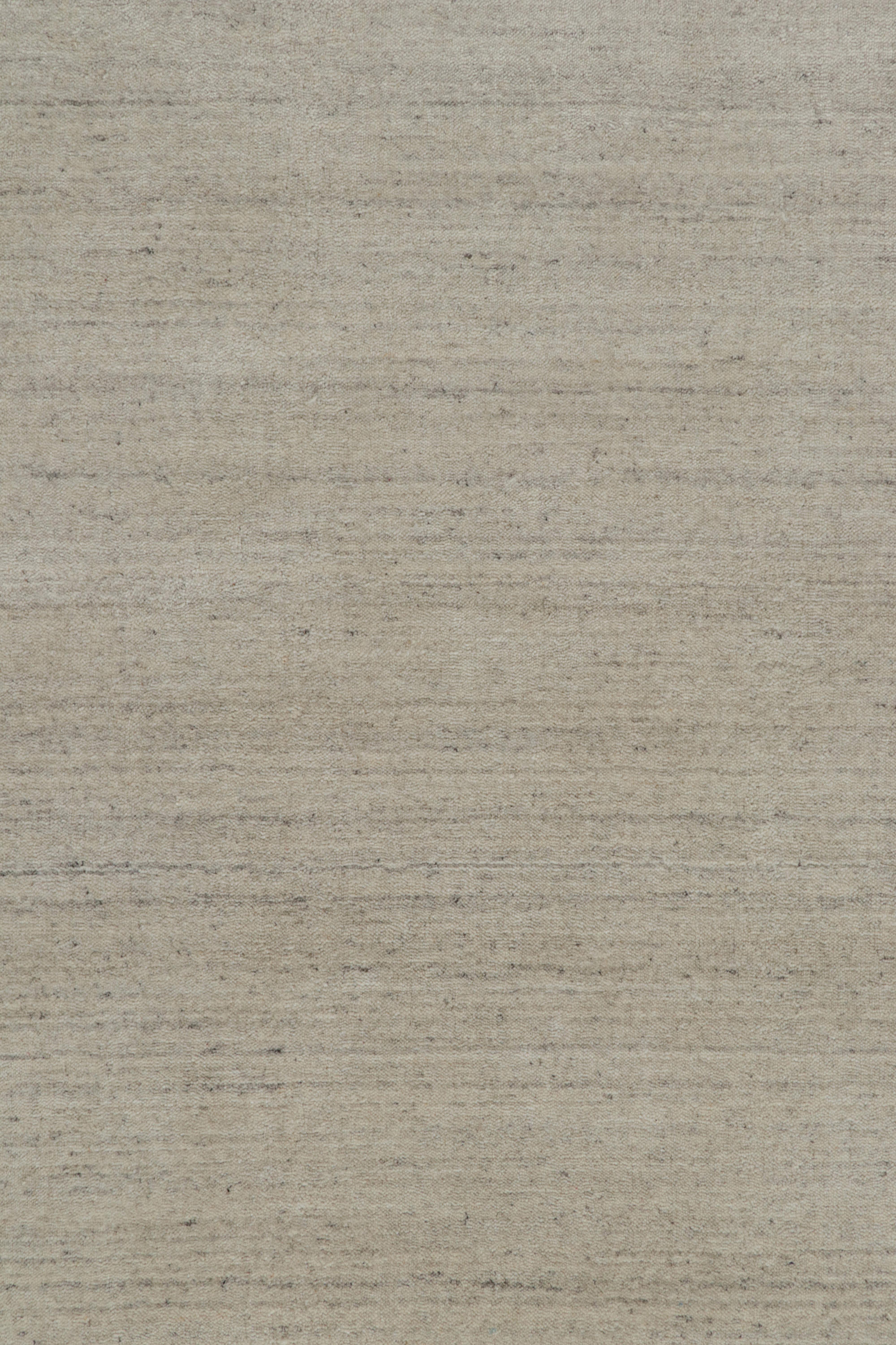 Tapis contemporain Kilim & Tapis en gris massif et beige