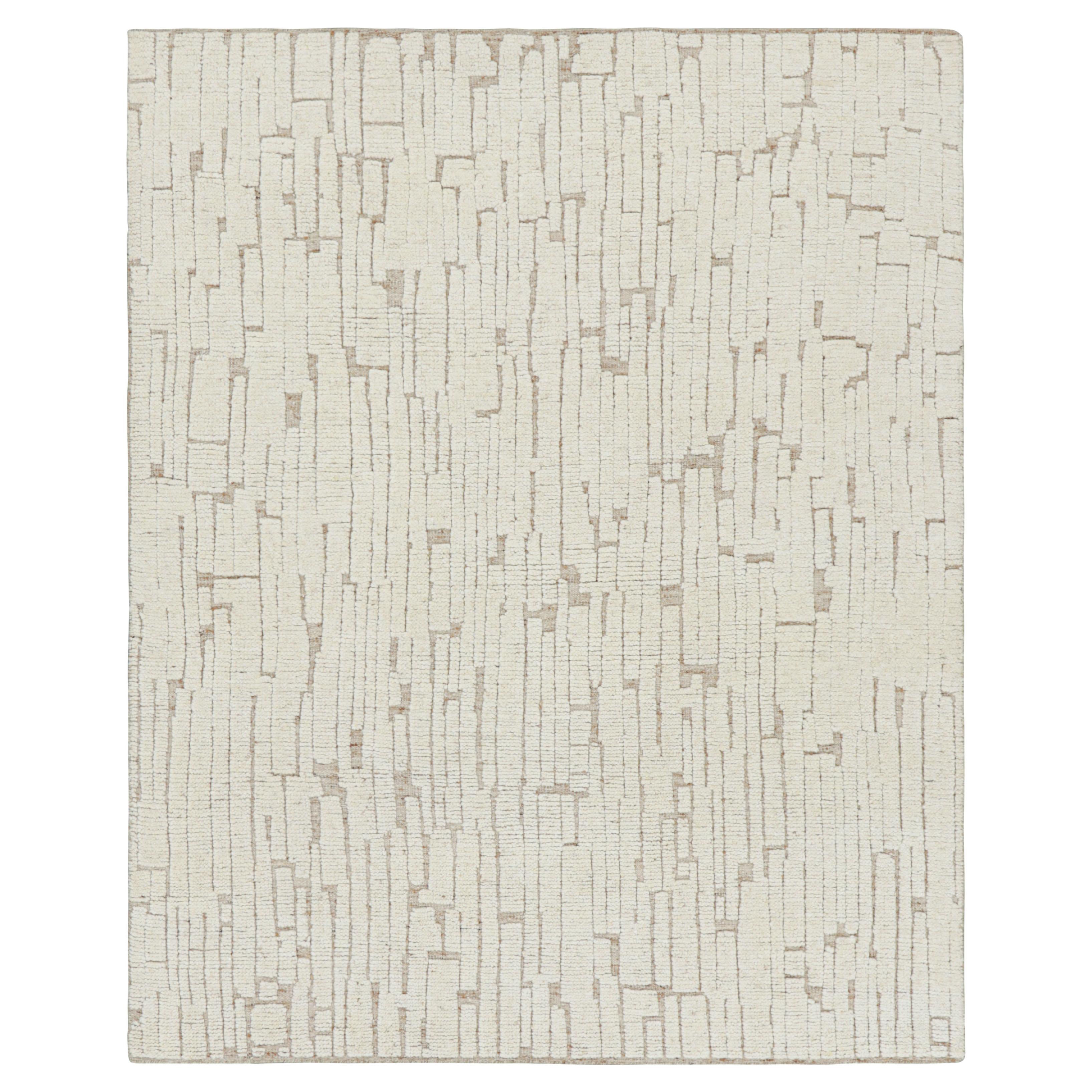 Tapis contemporain de Rug
Kilim en blanc avec motifs géométriques en relief