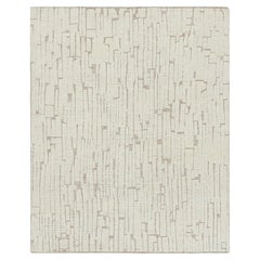 Tapis contemporain de Rug 
Kilim en blanc avec motifs géométriques en relief