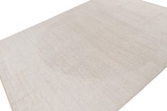 Rug & Kilim’s Contemporary Rug in White with Subtle Circle Pattern - “Harmony”