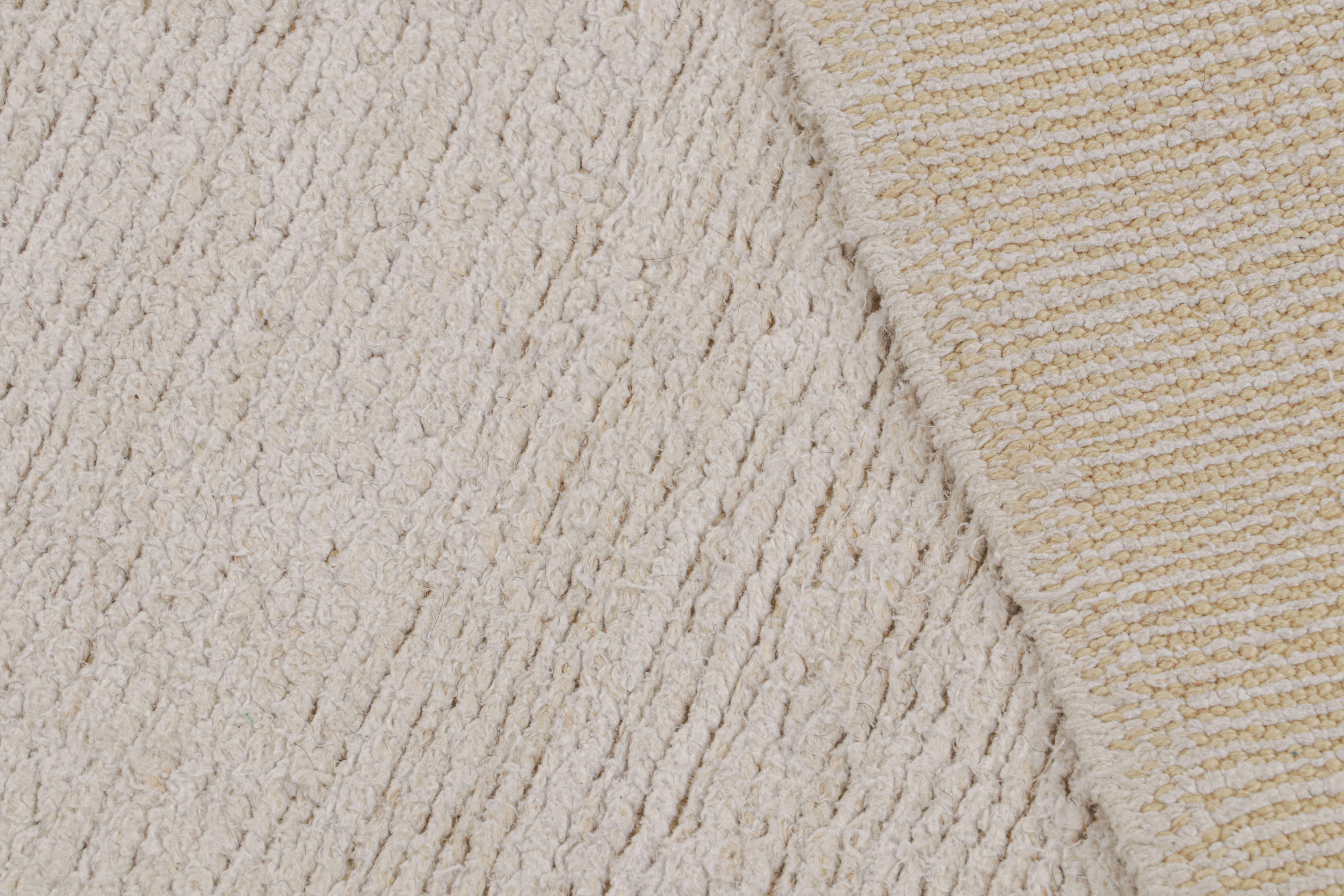 Rug & Kilim's Contemporary Teppich in Weiß mit dezentem Kreis-Muster - Harmony  (21. Jahrhundert und zeitgenössisch) im Angebot