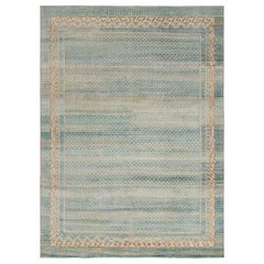 Rug 
Kilim
s Contemporary-Teppich mit geometrischen Mustern in Beige und Blau