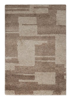 Rug & Kilim’s Contemporary Rug with Geometric Design in Beige & Brown