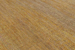 Rug & Kilim’s Contemporary Rug with Gold Stripes and Geometric Patterns