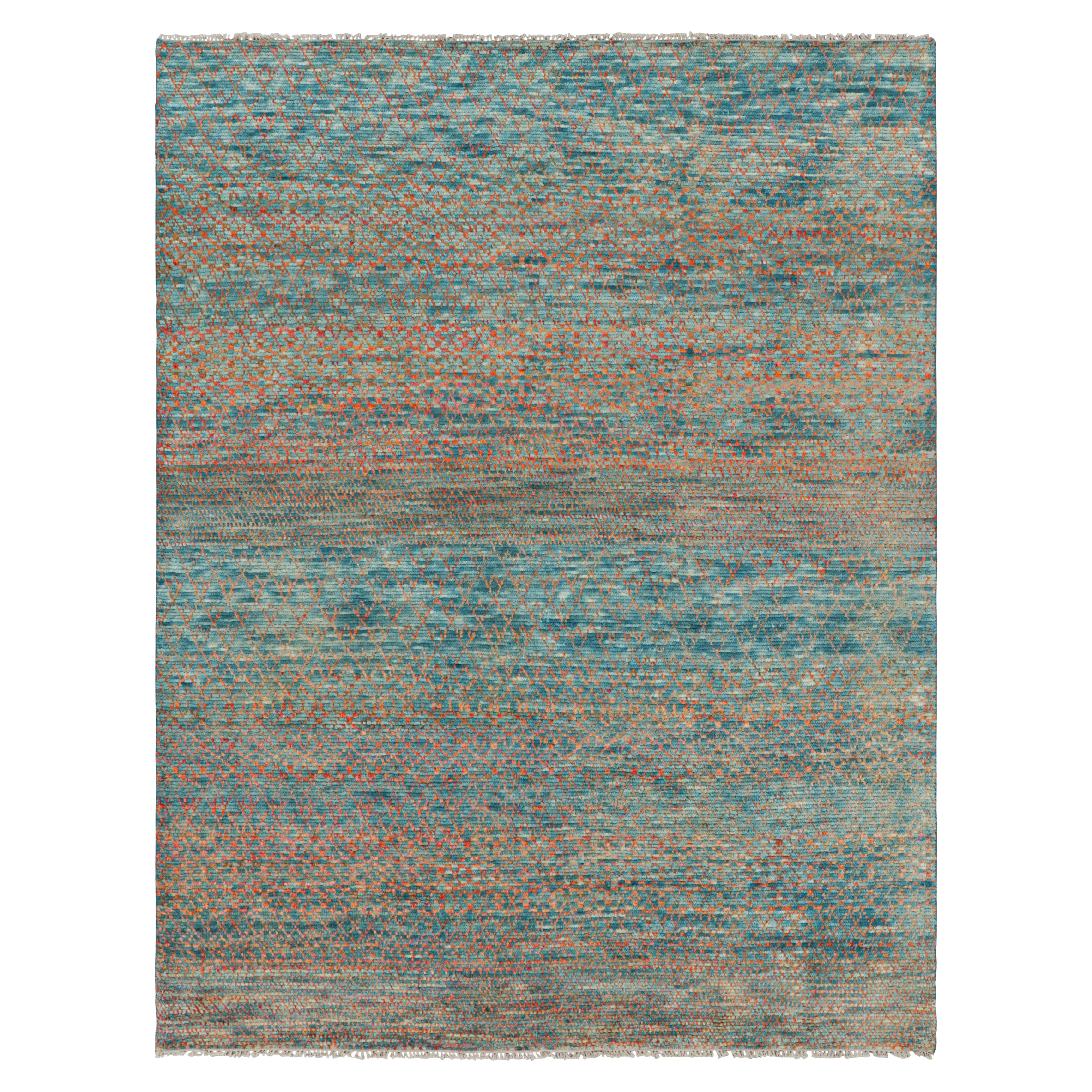 Rug & Kilim's Contemporary Teppich mit polychromen Streifen und geometrischen Mustern