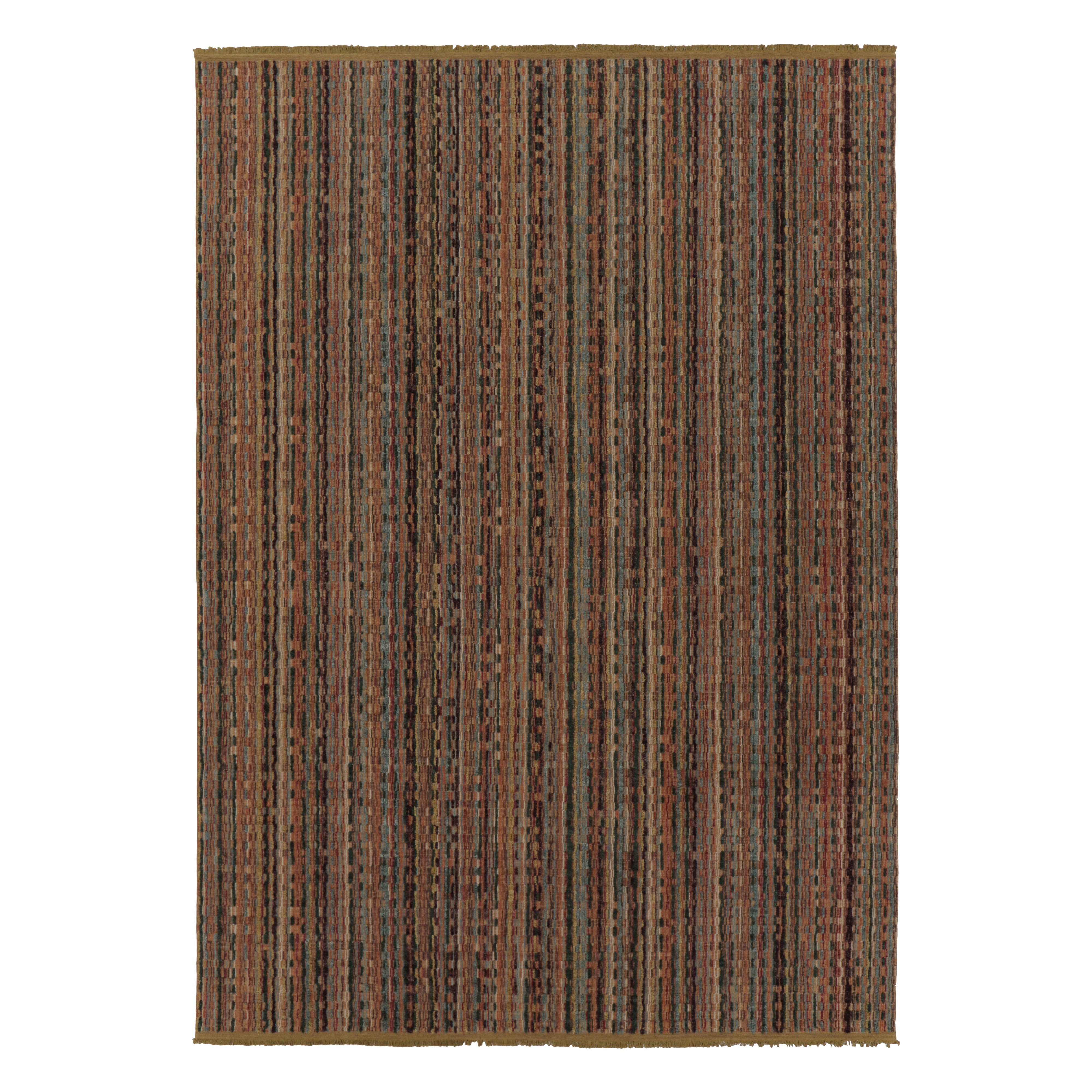 Rug 
Kilim’s Contemporary Rug with Vibrant Polychromatic Stripes For Sale