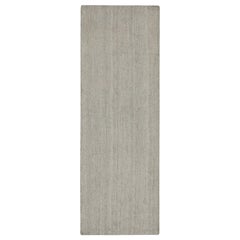 Zeitgenössischer Läufer und Strukturteppich von Rug & Kilim in massivem grauem Streifenmuster