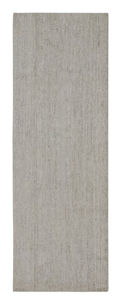 Zeitgenössischer Läufer und Strukturteppich von Rug & Kilim in massivem grauem Streifenmuster