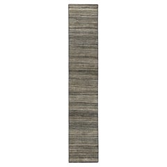 Tapis &amp;amp; Kilims - Tapis de couloir contemporain à motif géométrique noir, blanc et beige