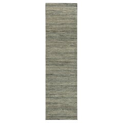 Tapis et tapis de couloir contemporain Kilims à motif géométrique noir, blanc et beige