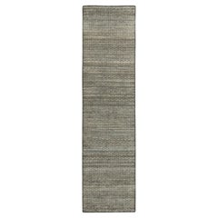 Rug & Kilim's Contemporary Läufer in Grau und Beige Geometrisch gemustert