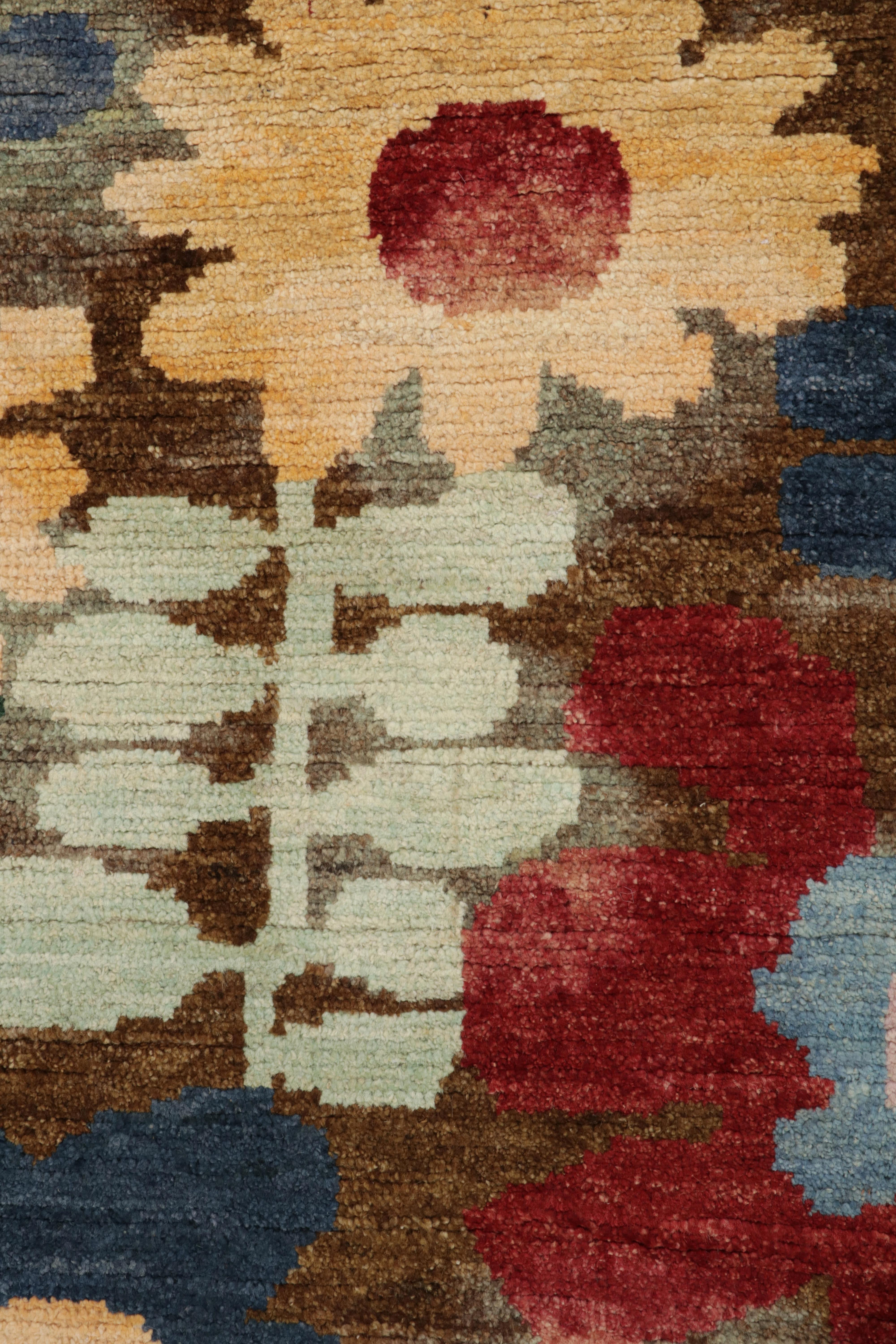 Rug & Kilim’s Contemporary Runner in Multicolor Floral Pattern In New Condition For Sale In Long Island City, NY