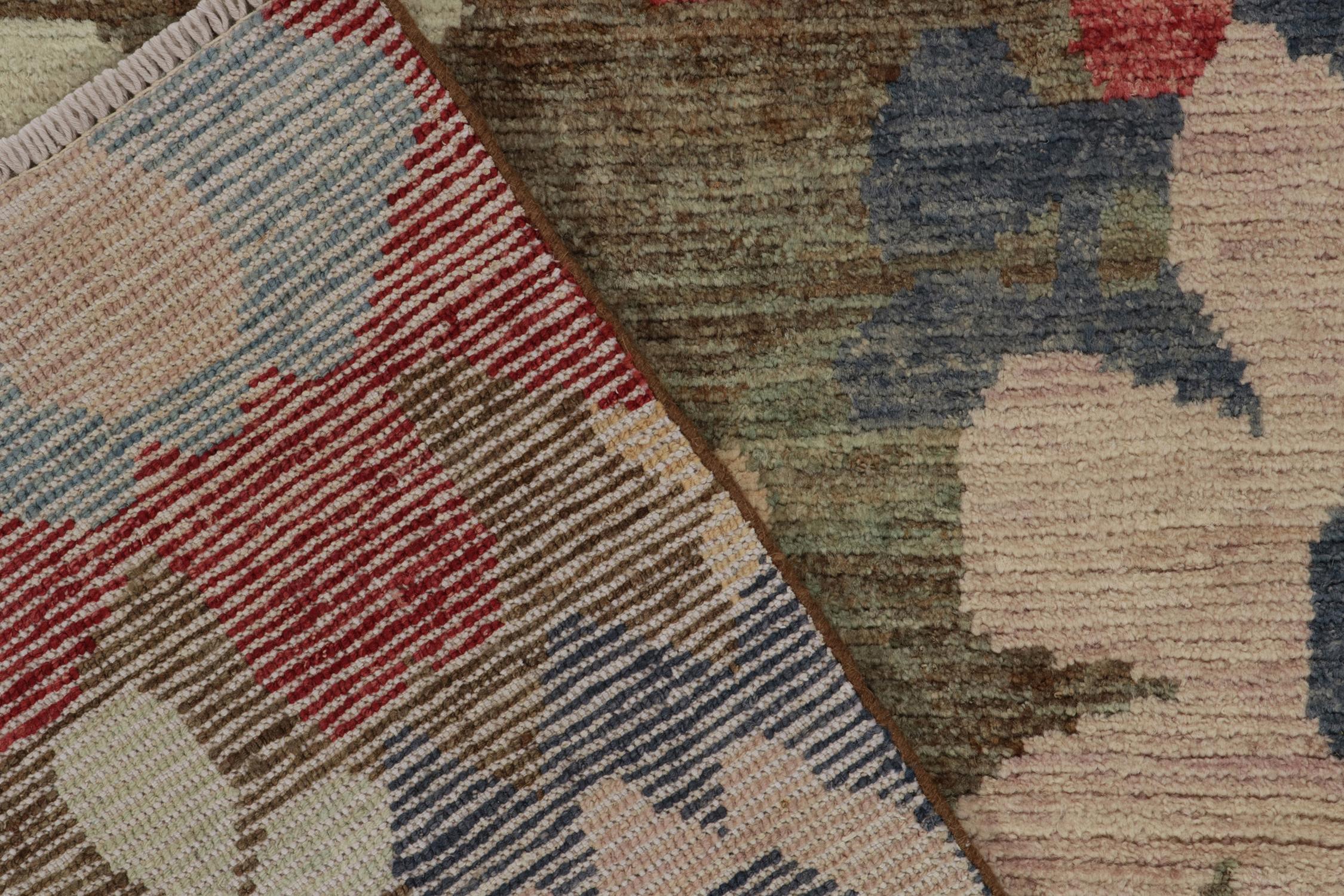 Rug & Kilim’s Contemporary runner in Multicolor Floral pattern In New Condition For Sale In Long Island City, NY