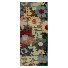 Rug & Kilim’s Contemporary Runner in Multicolor Floral Pattern