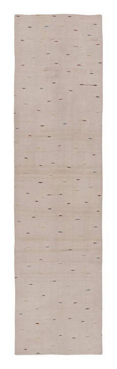 Tapis de course contemporain de Rug & Kilim, beige et crème, design minimaliste