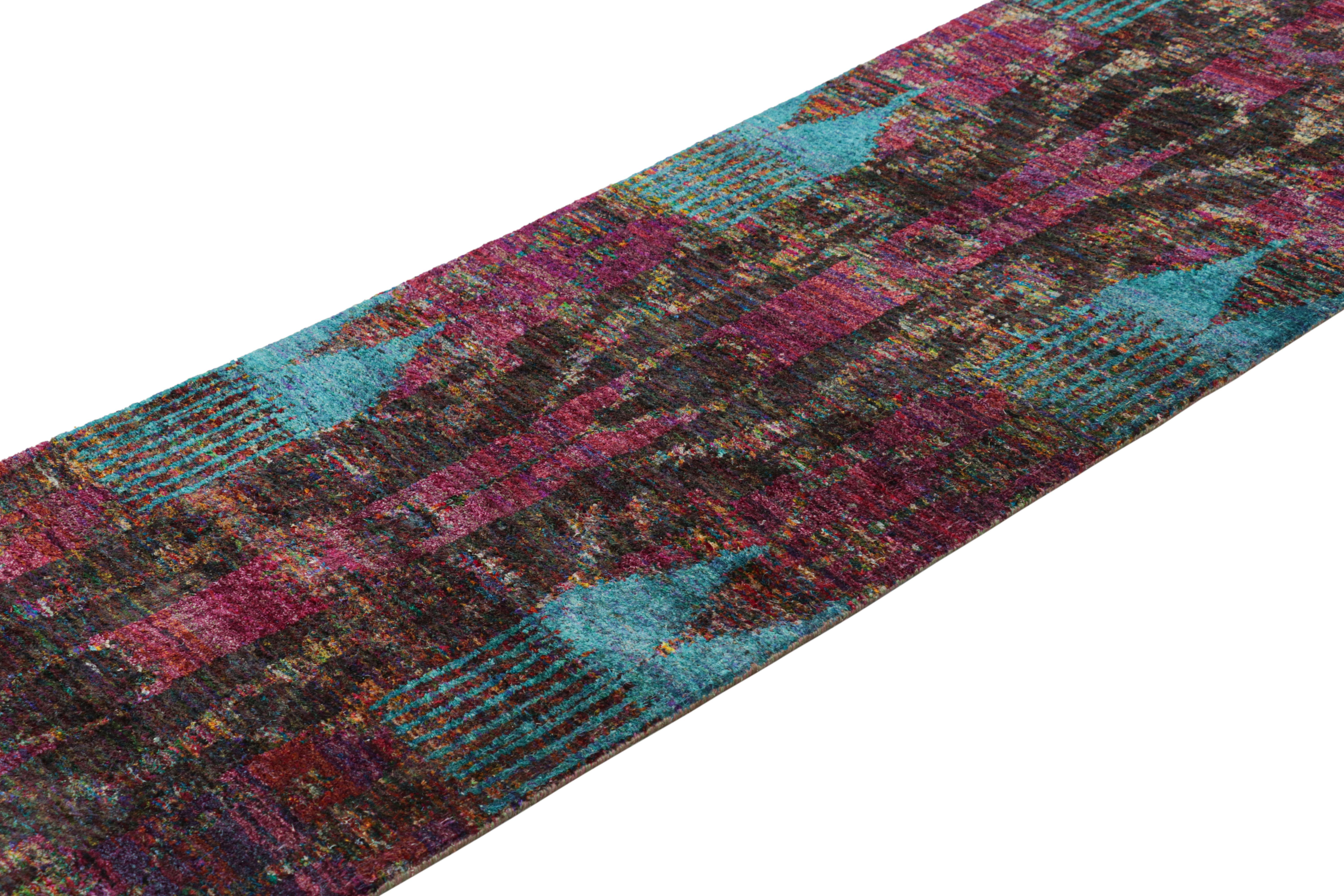 Realizzato in seta sari annodata a mano, questo tappeto runner contemporaneo 2x8 della nostra collezione Modern Classics è particolarmente ispirato ai classici motivi Ikats reimmaginati in modo audace e con elementi moderni.   

Sul design:

Un'idea