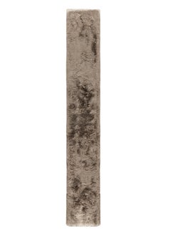 Tapis et tapis de couloir contemporain Kilim brun beige massif à poils longs
