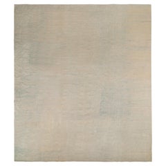 Rug & Kilim’s Contemporary Solid Rug in Beige and Blue