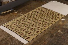 Rug & Kilim's Contemporary Sparta Rug Beige Green Transitional Floral Pattern
