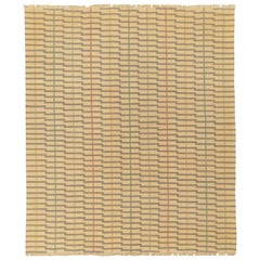 Rug & Kilim's Contemporary Striped Flat Weave, Creme, Beige-Braun-Muster