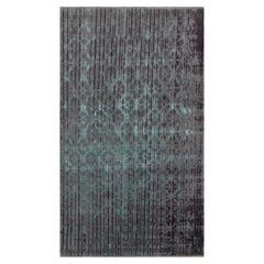 Rug & Kilim’s Contemporary Style Rug in Blue and Gray Abstract Pattern