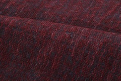 Rug & Kilim’s Contemporary Sumak Rug in Red and Charcoal Textured Design