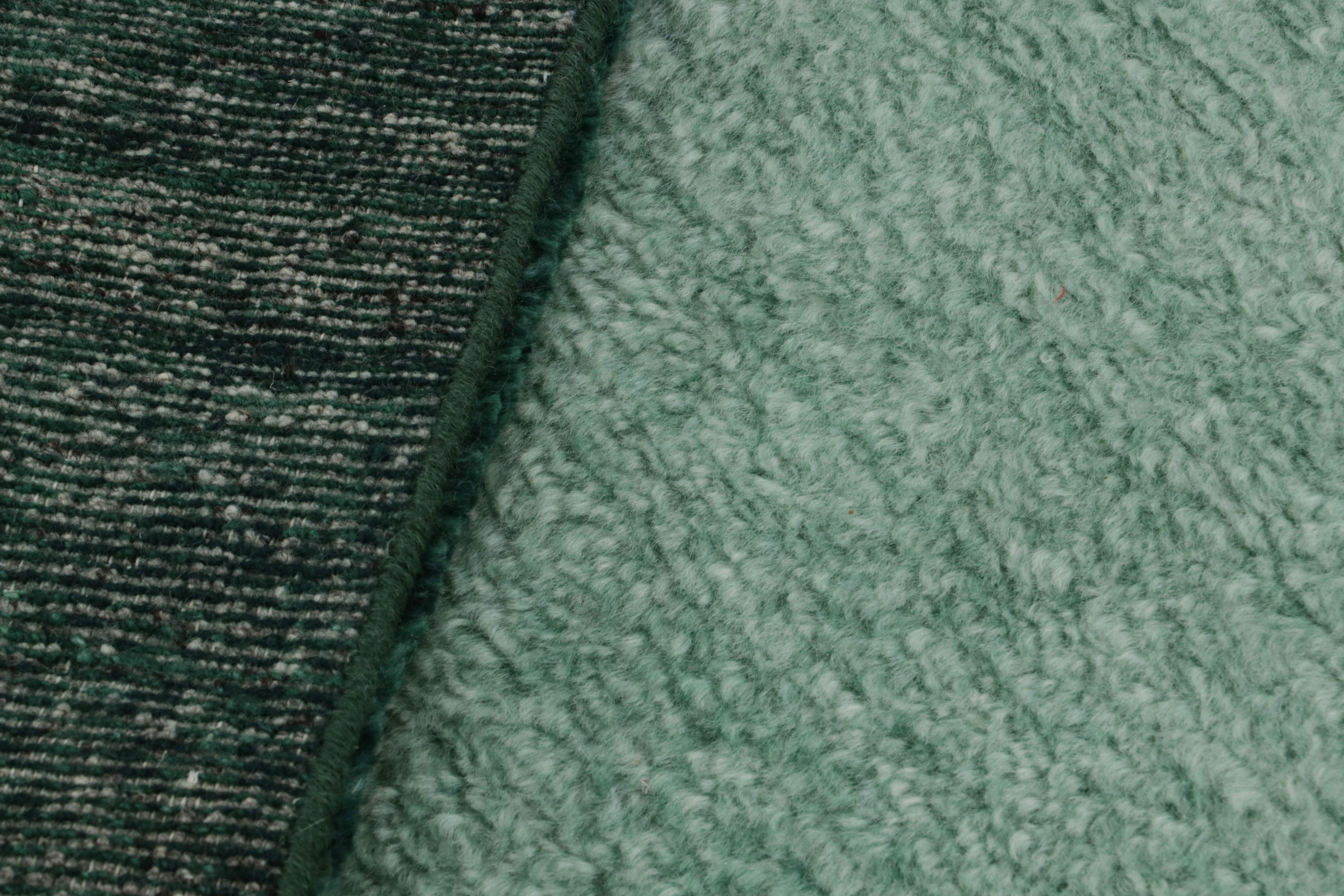 XXI secolo e contemporaneo Rug & Kilim - Tappeto contemporaneo a pelo alto con texture blu e verde acqua in vendita
