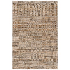 Rug & Kilim’s Contemporary Textural Kilim in Beige-brown Orange and White Tones