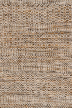 Rug & Kilim's Contemporary Textural Kilim in Beige-brown Orange and White Tones (Kilim contemporain texturé dans les tons beige-brun, orange et blanc)