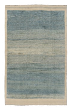 Kilim de textura contemporánea de Rug & Kilim en estrías verde azulado y beige