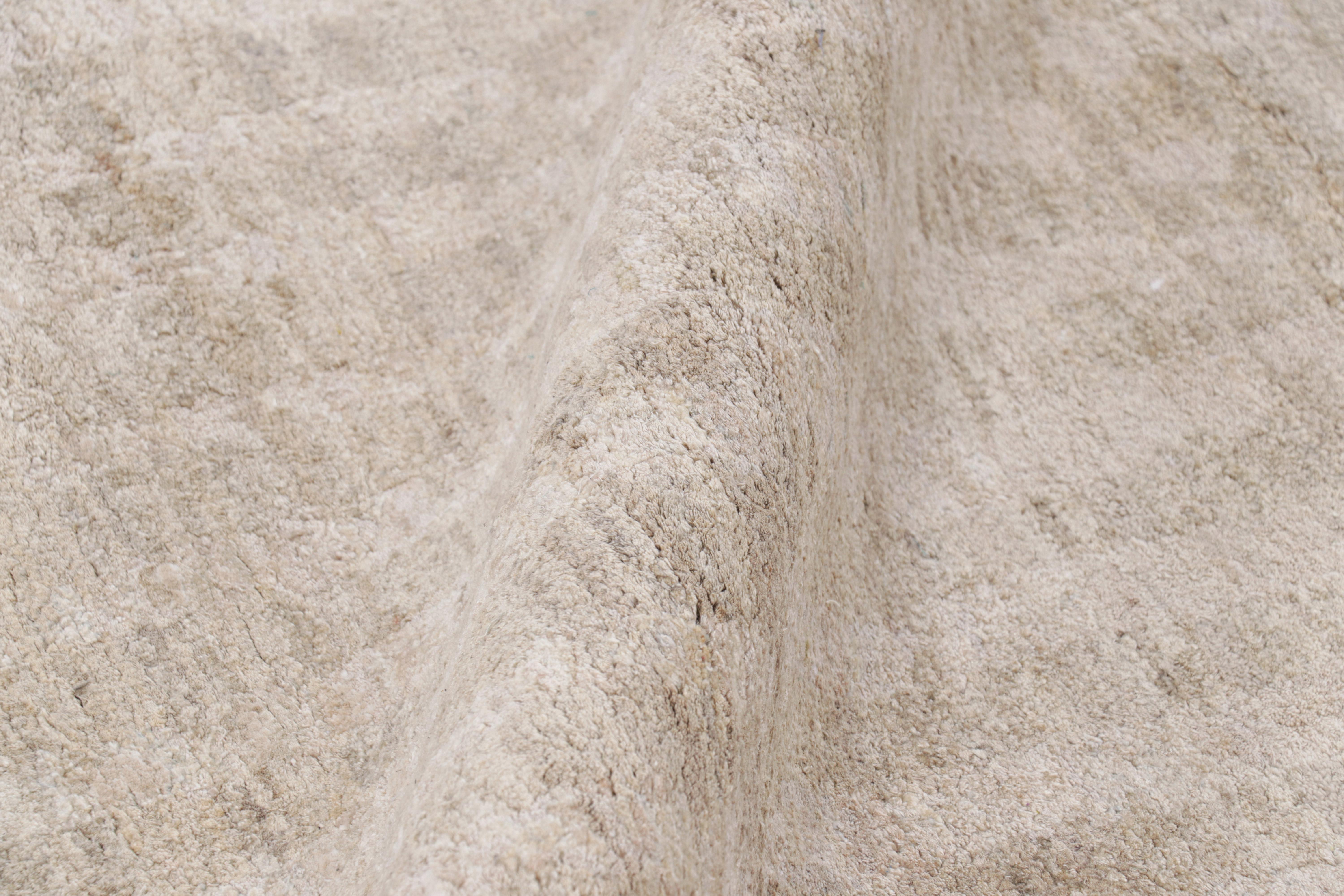 Rug & Kilim’s Contemporary Textural Rug in Beige-Brown and Gray Tones For Sale 1