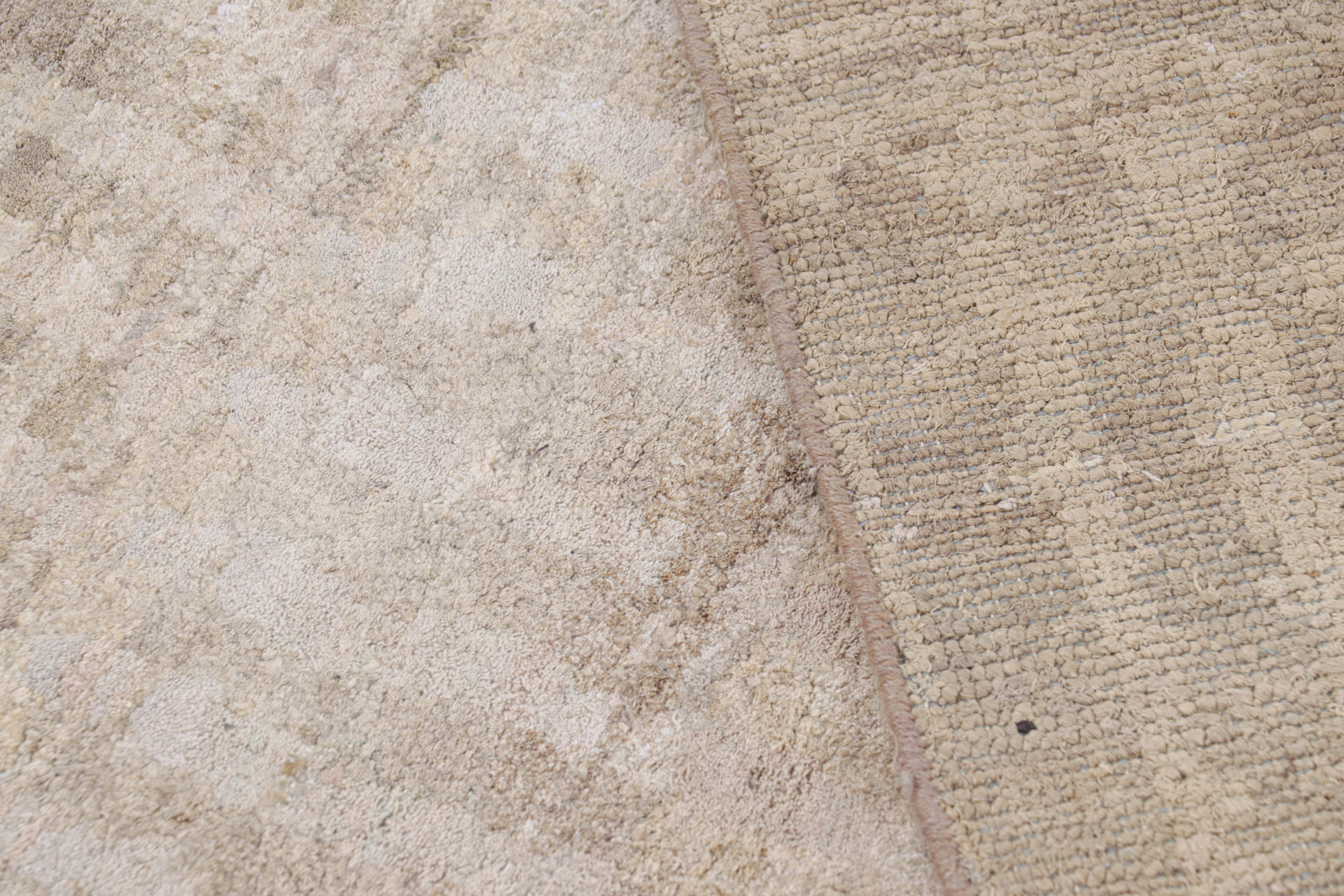 Rug & Kilim’s Contemporary Textural Rug in Beige-Brown and Gray Tones For Sale 2