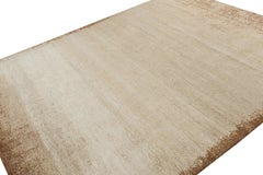 Rug & Kilim’s Contemporary Textural Rug in Beige-Brown High Pile